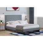 SleepOn 5Ft Fabric Bedrame In Light Grey