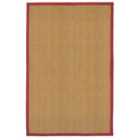 Coir Herringbone Rug with border 150x100cm Red