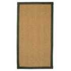 Coir Herringbone Rug with border 122x66cm Green