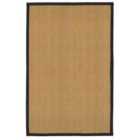 Coir Herringbone Rug with border 150x100cm Black