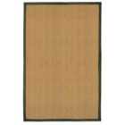 Coir Herringbone Rug with border 200x135cm Green