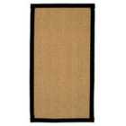 Coir Herringbone Rug with border 122x66cm Black