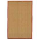 Coir Herringbone Rug with border 200x135cm Terracotta