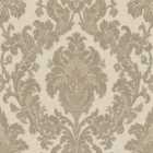 Belgravia Decor Ciara Damask Textured Wallpaper 10m x 53cm Beige