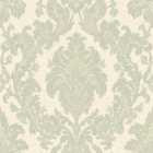 Belgravia Decor Ciara Damask Textured Wallpaper 10m x 53cm Green