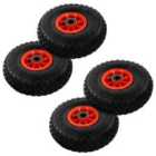 vidaXL Sack Truck Wheels 4 Pcs Rubber 3.00-4 (245X82)