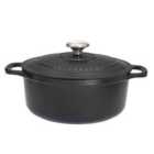 Chasseur 24Cm Round Casserole - Matt Black