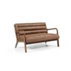 INCA 2-SEATER CHAIR RIBBED BROWN PU