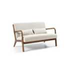 INCA 2-SEATER CHAIR NATURAL WOVEN CHENILLE