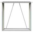 Livingandhome Garden Outdoor Metal Log Storage Shed Black