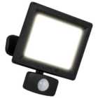 Luceco IP65 Black PIR Floodlight with Ball Joint - 30W