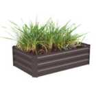 Living and Home Galvanized Steel Rectangular Raised Garden Bed Planter Box