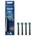Oral-b Pro Cross Action Black Toothbrush Heads, 4 Counts