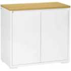 HOMCOM Sideboard Living Room Cabinet with Double Door Cabinet Adjustable Shelf