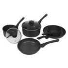 Cermalon 5 Piece Black Carbon Steel Cookware Set