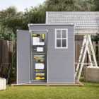Livingandhome Plastic Tool Shed 152x91x193.5cm - Grey