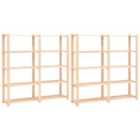 vidaXL 5-tier Storage Racks 2 Pcs 170X38X170cm Solid Pinewood 500 Kg