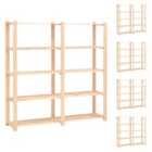vidaXL 5-tier Storage Racks 5 Pcs 170X38X170cm Solid Pinewood 500 Kg