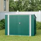 Living and Home Steel Trash Can Recycle Bin Enclosure Storage Shed, Green