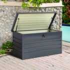 Living and Home Steel Garden Lockable Storage Tool Box - Anthracite