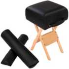 Tectake Stool and Bolsters - Black