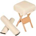 Tectake Stool and Bolsters - Cream