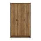 Gfw Boston 3 Door Wardrobe Knotty Oak