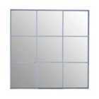 Interiors by PH Grid Wall Mirror With Silver Finish Frame