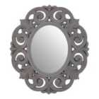 Interiors by PH Antique Grey Scroll Design Wall Mirror