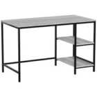 Vida Designs Brooklyn Computer Desk 2 Adjustable Shelves Home Office Desk, Grey