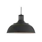 Interiors by PH Brook Grey Metal Pendant Light