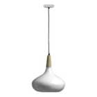 Interiors by PH Stockholm White Curved Pendant Light