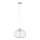 Interiors by PH Lavis 1 Bulb Silver Finish Pendant Light