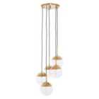 Interiors by PH Revive Gold Finish Five Pendant Lights