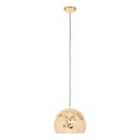 Interiors by PH Leni Gold Finish Dome Pendant Light