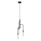 Interiors by PH Lagona 3 Bulb Gold And Black Pendant Light