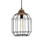 Interiors by PH Beacan Black Metal Wire Pendant Light