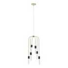 Interiors by PH Lagona 6 Bulb Gold Finish Pendant Light
