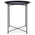 Interiors by PH Acero Round Black Side Table - Black