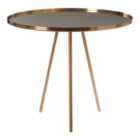 Interiors by PH Gold Finish Side Table