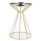 Interiors by PH Black And White Petal End Table