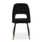 Interiors by PH Velvet Dining Chair - Black