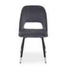 Interiors by PH Velvet Dining Chair - Grey