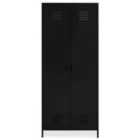 Interiors by PH Academy Two Door Black Wardrobe