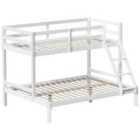 Vida Designs Sydney Tripler Sleeper Bunk Bed 3Ft Single & 4Ft Double Bed, White, 90 X 190 Cm & 135 X 190 Cm