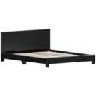 Vida Designs Lisbon 5Ft King Size Faux Leather Bed, Black, 150 X 200 Cm