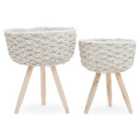 Interiors by PH Lentigo Set Of Two White Planters