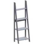 Vida Designs Bristol 4 Tier Step Ladder Bookcase Freestanding Display Shelving Unit, Grey