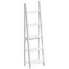 Vida Designs Bristol 5 Tier Step Ladder Bookcase Freestanding Display Shelving Unit, White