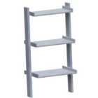 Vida Designs York 3 Tier Ladder Bookcase Freestanding Leaning Storage Shelving Display Unit, Grey